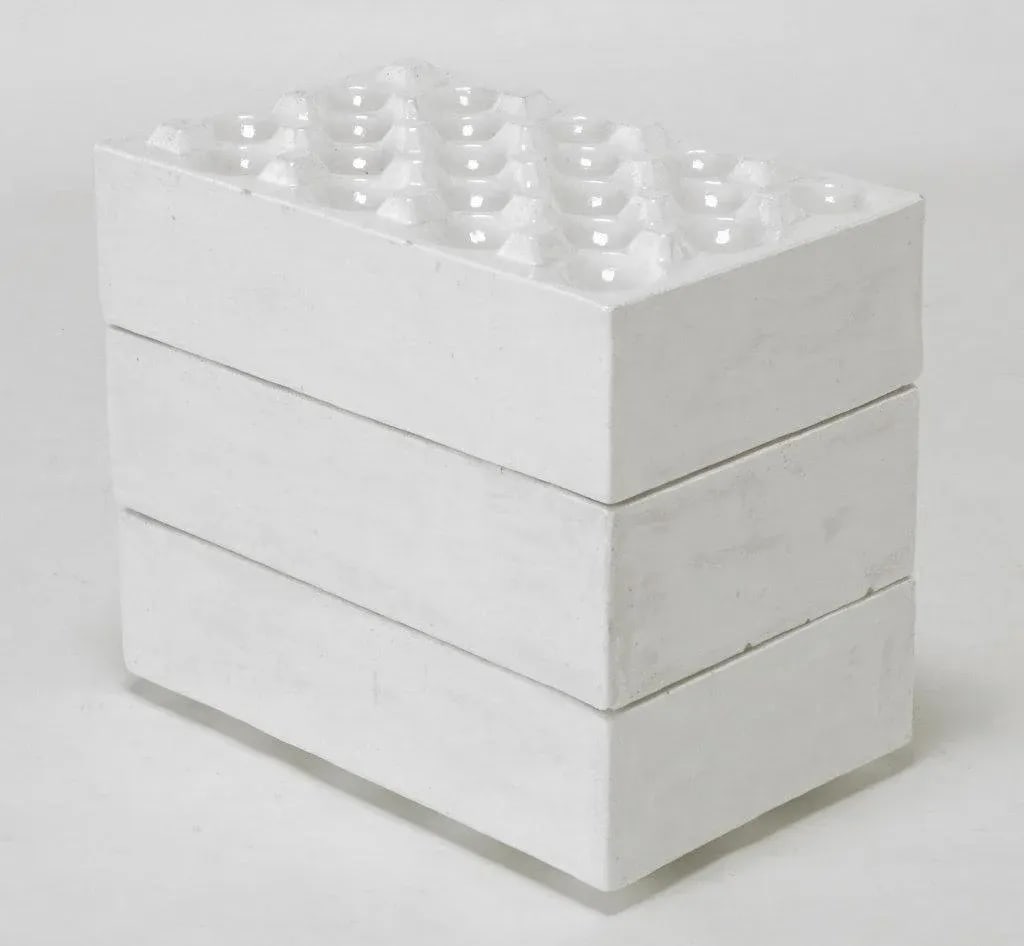 1973 "Three Crates" Ceramic Sculpture by William A. Hoffman - 5