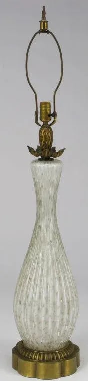 Murano Cordonato d'Oro Fluted Glass Table Lamp - 2