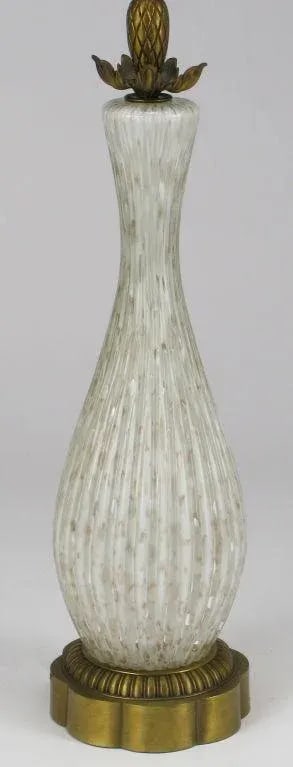 Murano Cordonato d'Oro Fluted Glass Table Lamp - 3