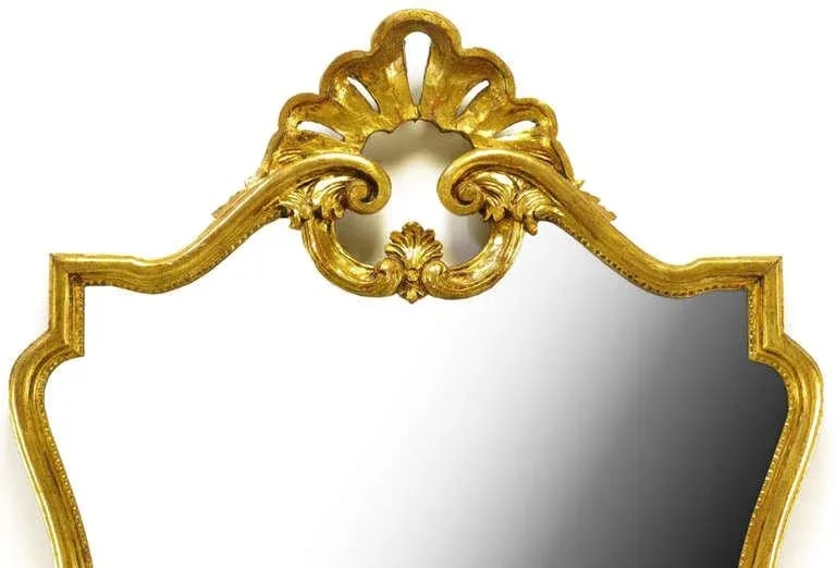 Gilt Carved Wood French Regency Style Mirror - 3