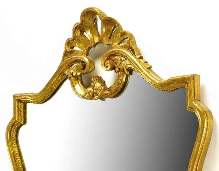 Gilt Carved Wood French Regency Style Mirror - 4