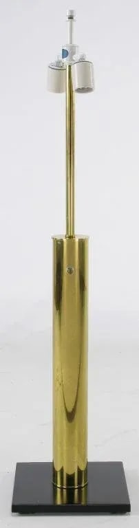 Nessen Brass Cylinder & Black Lacquer Base Table Lamp - 3