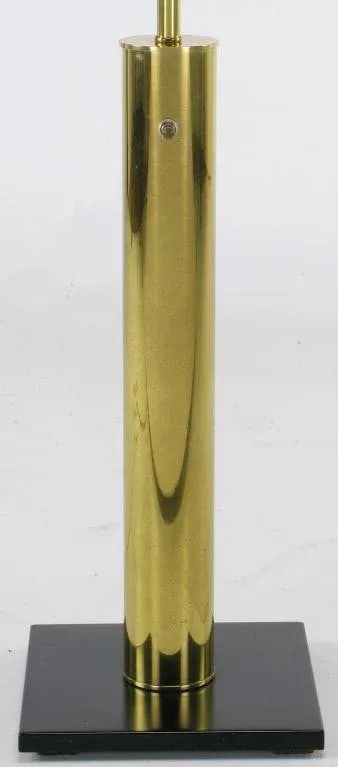 Nessen Brass Cylinder & Black Lacquer Base Table Lamp - 4