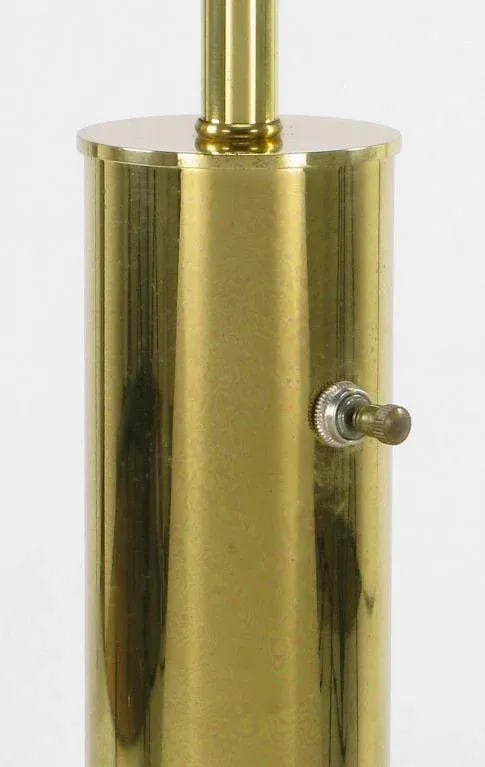 Nessen Brass Cylinder & Black Lacquer Base Table Lamp - 5
