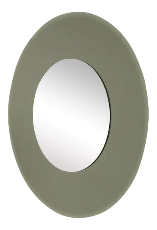 36" Diameter Smoked & Beveled Glass Mirror (1 of 3)