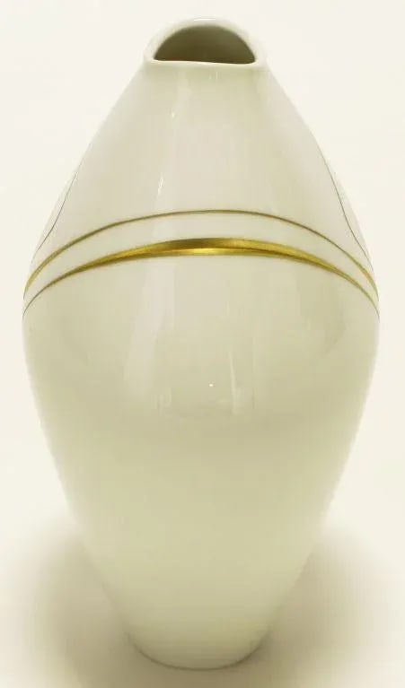 Heinrich Porcelain Vase With Gilt, Lavender & Sky Blue Details - 3