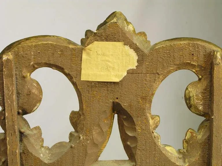 Italian Gilt Plume-Form Hand Carved Mirror - 7