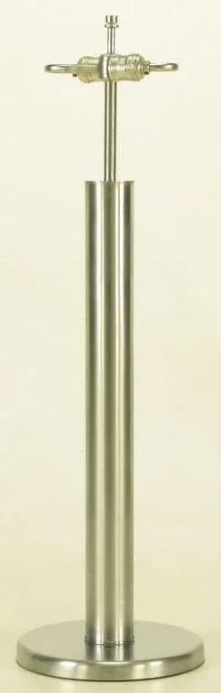 Brushed Steel Cylinder Table Lamp After Nessen. - 3