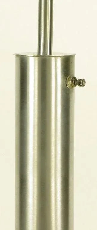 Brushed Steel Cylinder Table Lamp After Nessen. - 5