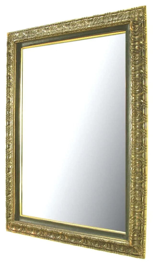 Carved & Gilt Wood Egyptian Style Wall Mirror - 2