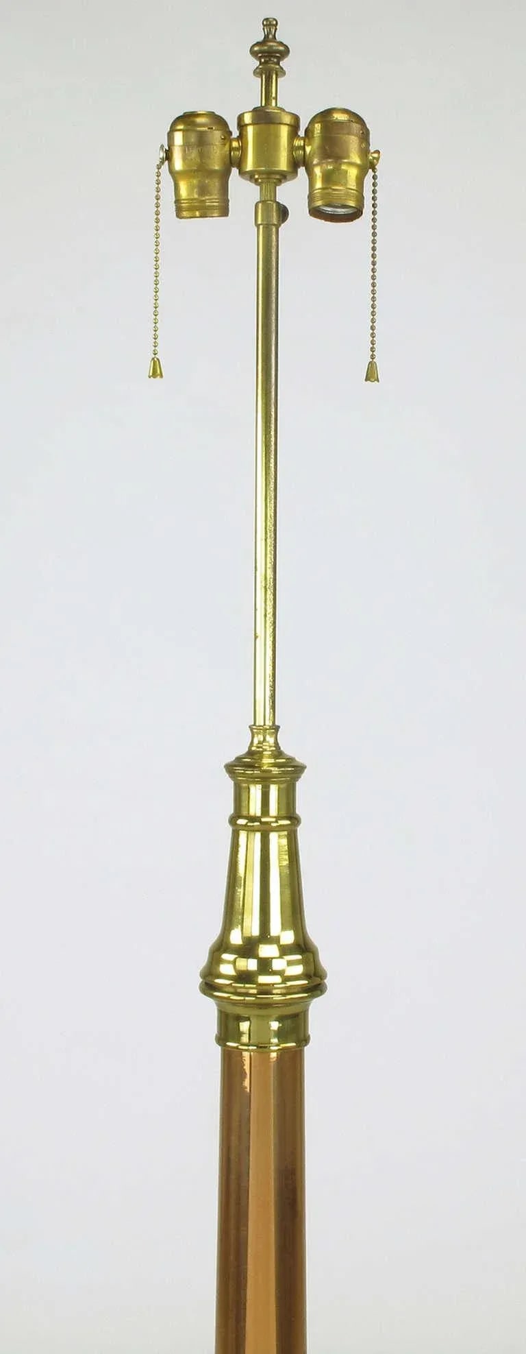 53" Tall Brass & Copper Fire Nozzle Table Lamp. - 4