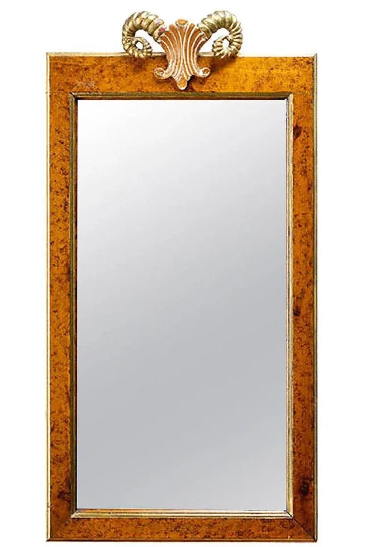 Carved and Gilt Ram's Head Mirror and Hanging Console - 6
