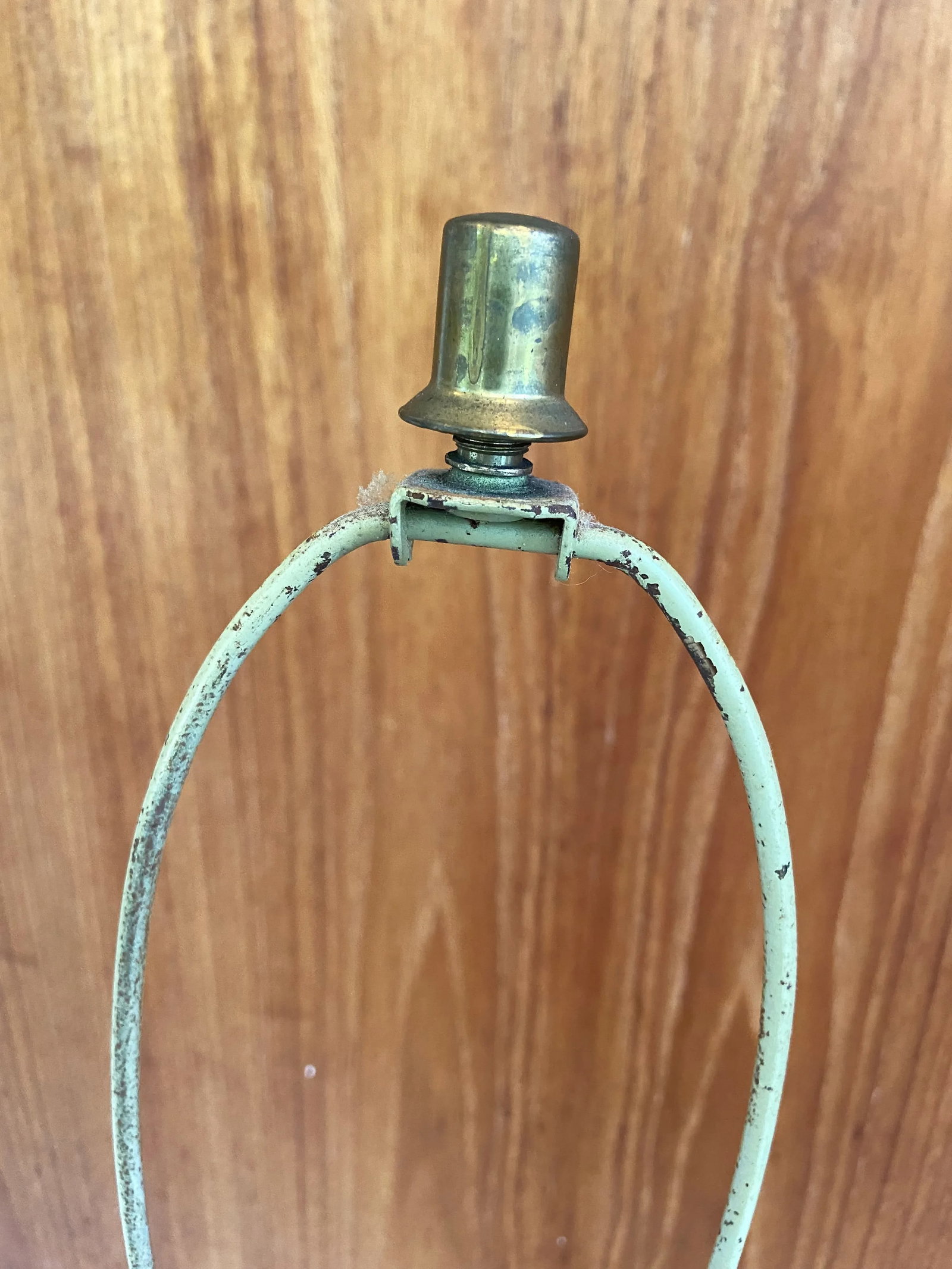 Mid Century Coastal Bamboo Metal Toile Lamp - 3