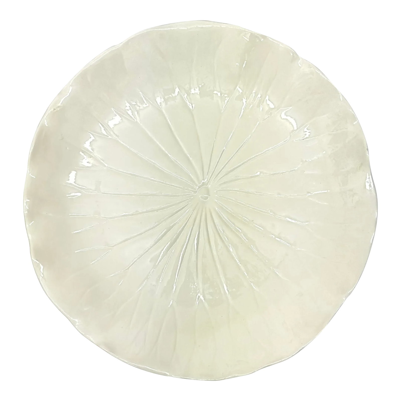 1980s White Lotus Serving Platter by Poppytrail for Metlox (1 of 9)