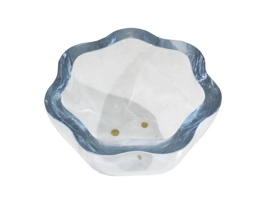 Strombergshyttan Swedish Blue Crystal Glass Bowl - 2