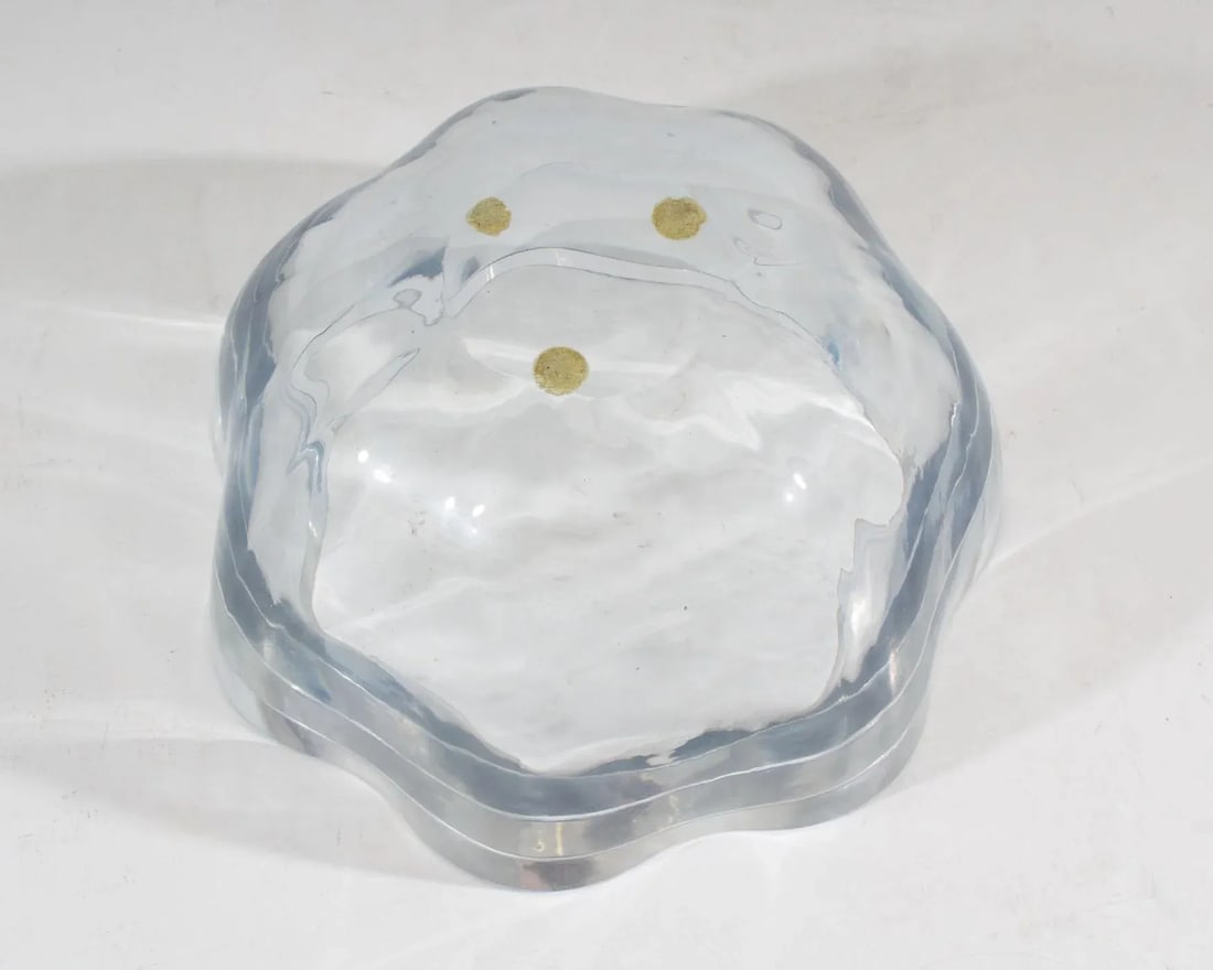 Strombergshyttan Swedish Blue Crystal Glass Bowl - 6