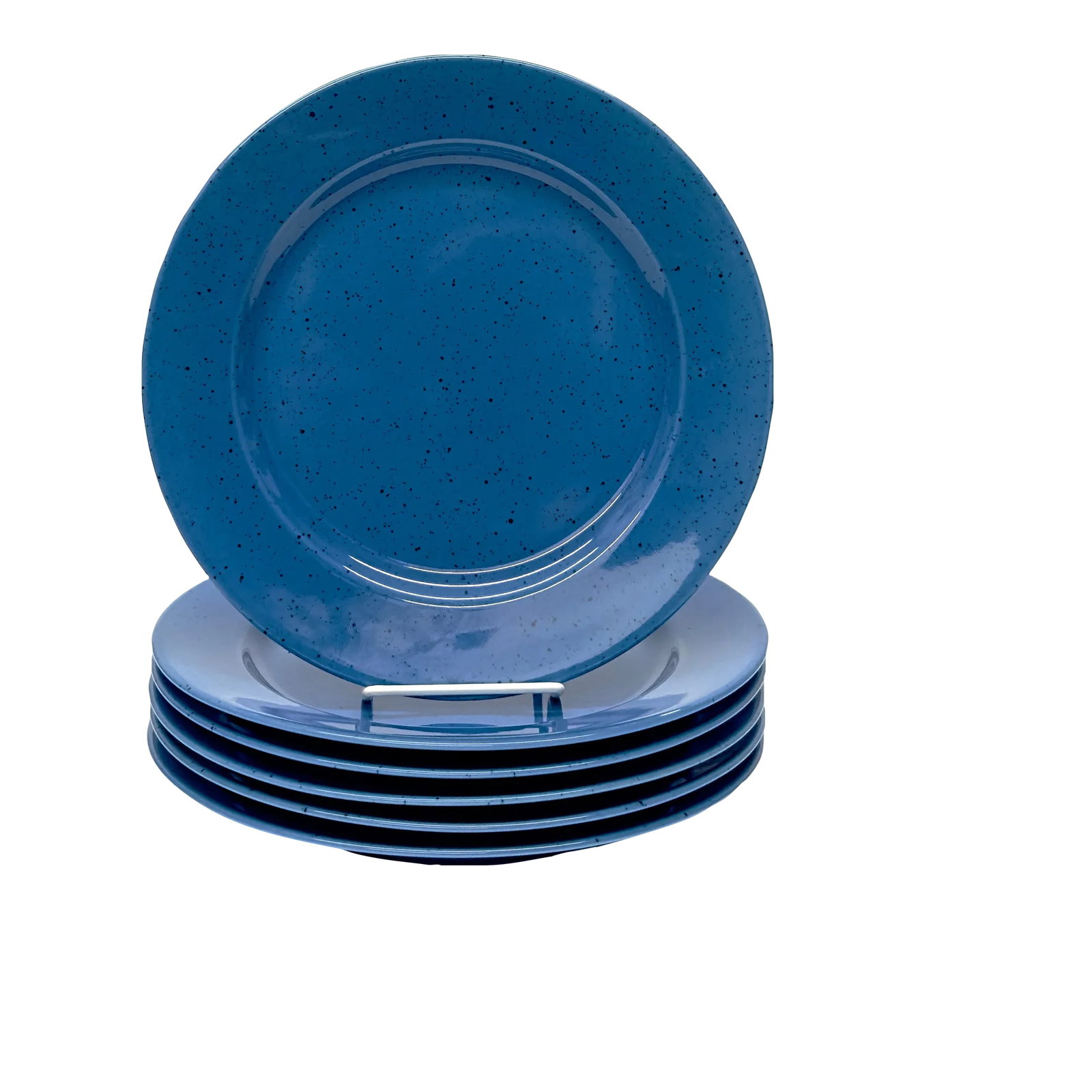 Mid 20th Century Speckled Blue Ceramic Side Plates by Stoneware - Set of 6 (1 of 6)
