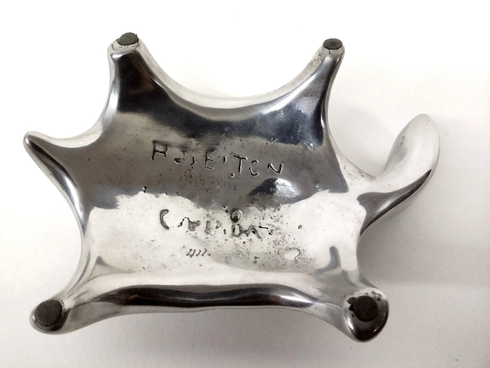 1960s Vintage Danish Modern Signed Pewter Turtle - 9