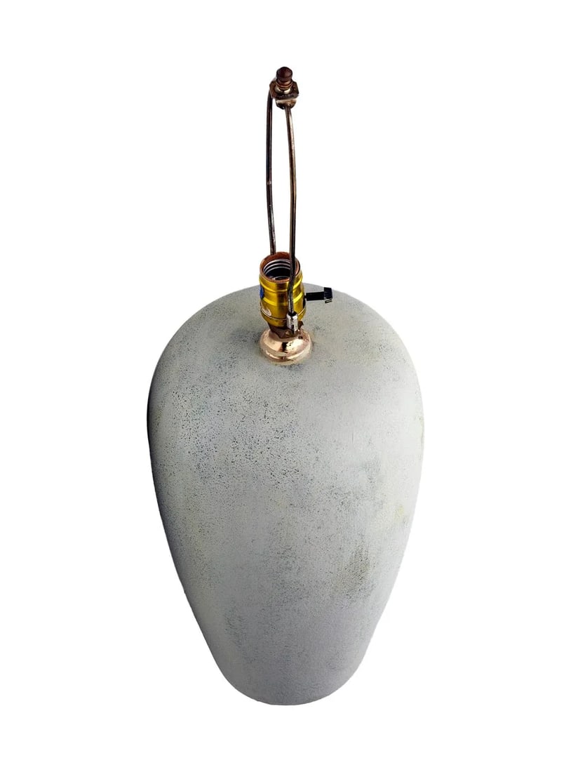 1970s Faux Cement Resin Lamps a Pair - 5