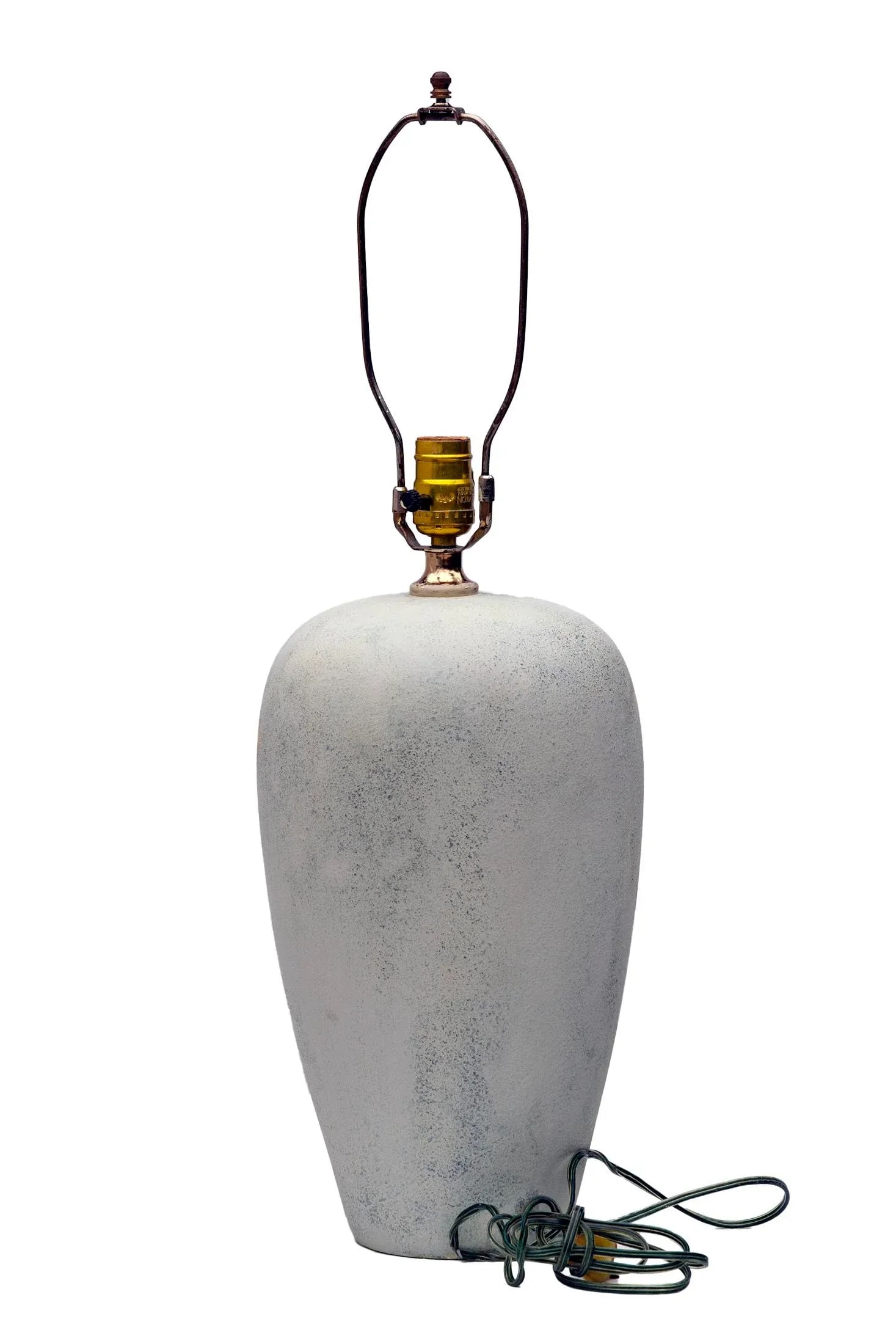 1970s Faux Cement Resin Lamps a Pair - 8