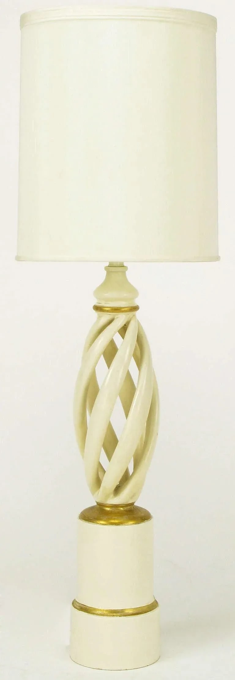 Frederick Cooper Ivory & Gilt Twisted Table Lamp - 2