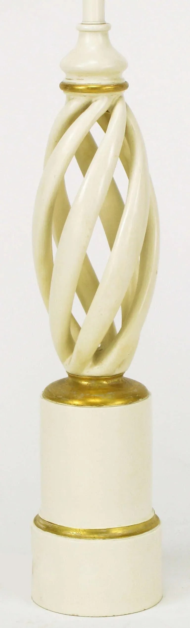 Frederick Cooper Ivory & Gilt Twisted Table Lamp - 4