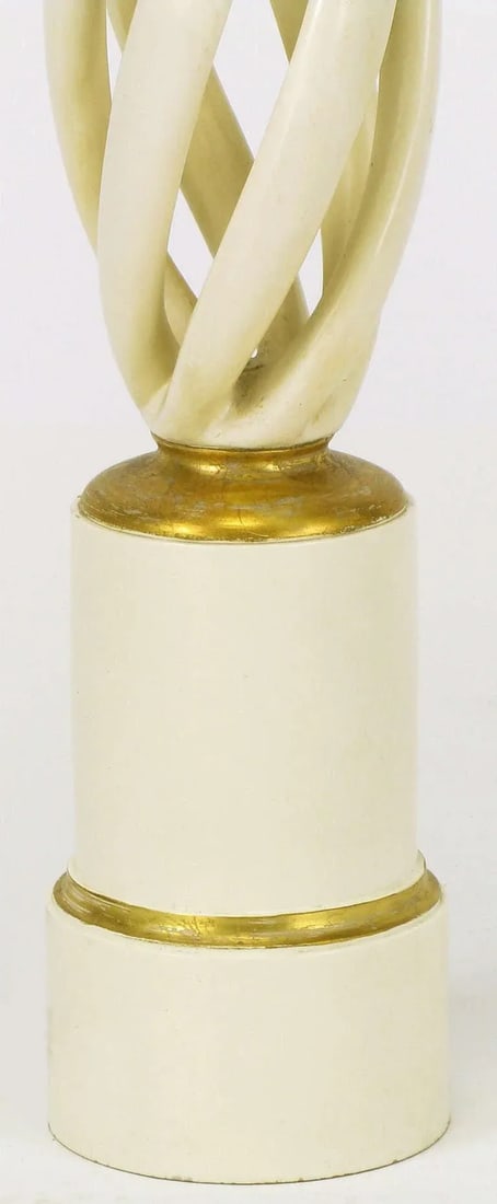 Frederick Cooper Ivory & Gilt Twisted Table Lamp - 6