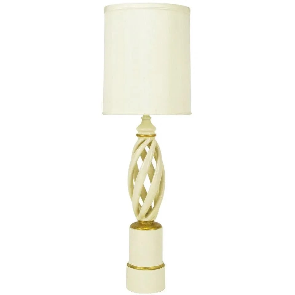 Frederick Cooper Ivory & Gilt Twisted Table Lamp - 8