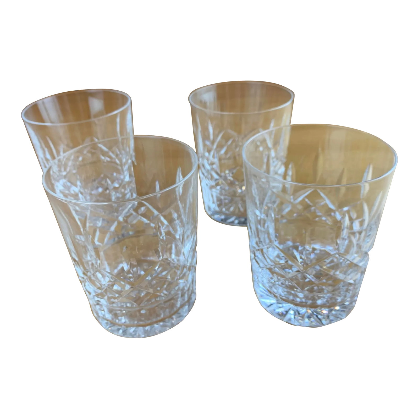 Late 20th Century Cut Crystal Cocktail Glasses- Set of 4: A very nice set of cut crystal cocktail glasses set of four Condition: Alterations: Original Condition Unaltered Imperfections: Some Imperfections Condition Notes: Like new Origin: France Materials