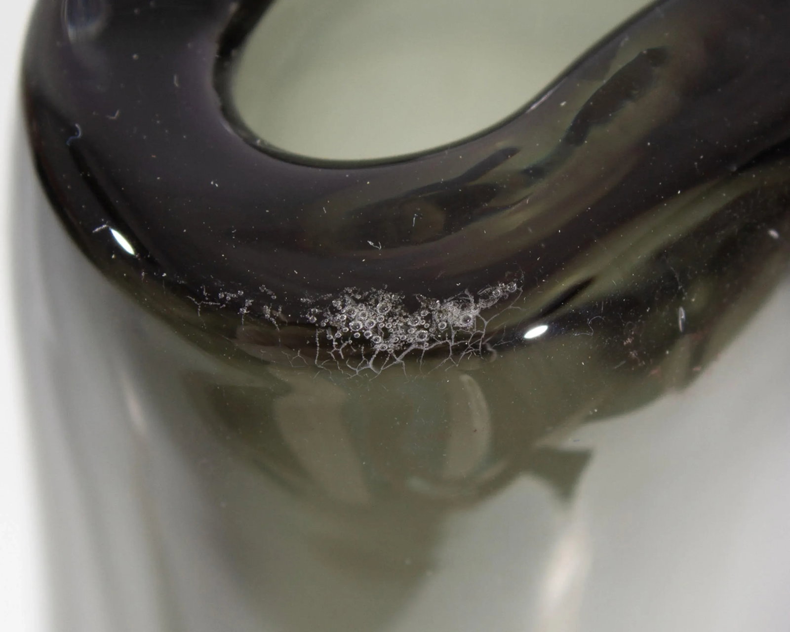 Orrefors Sweden Sommerso Glass Vase by Nils Landberg - 4