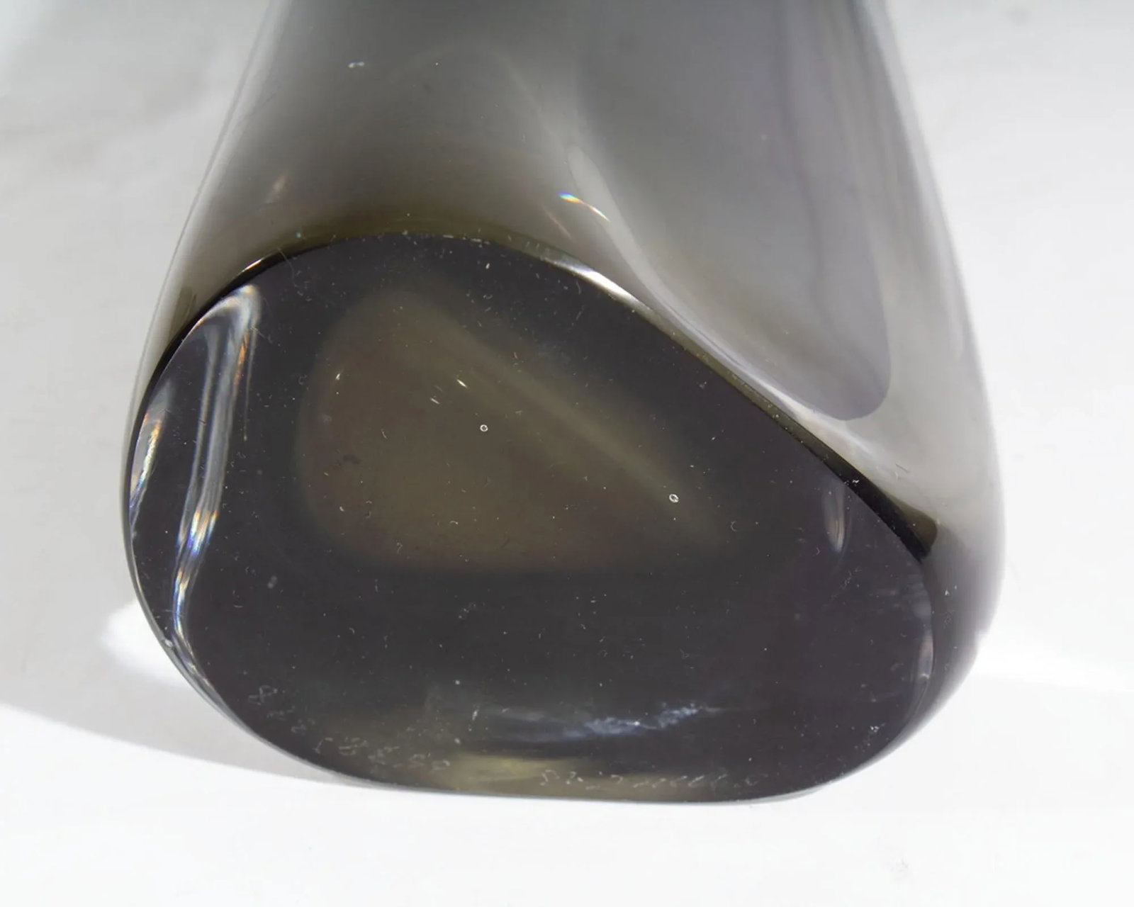 Orrefors Sweden Sommerso Glass Vase by Nils Landberg - 6