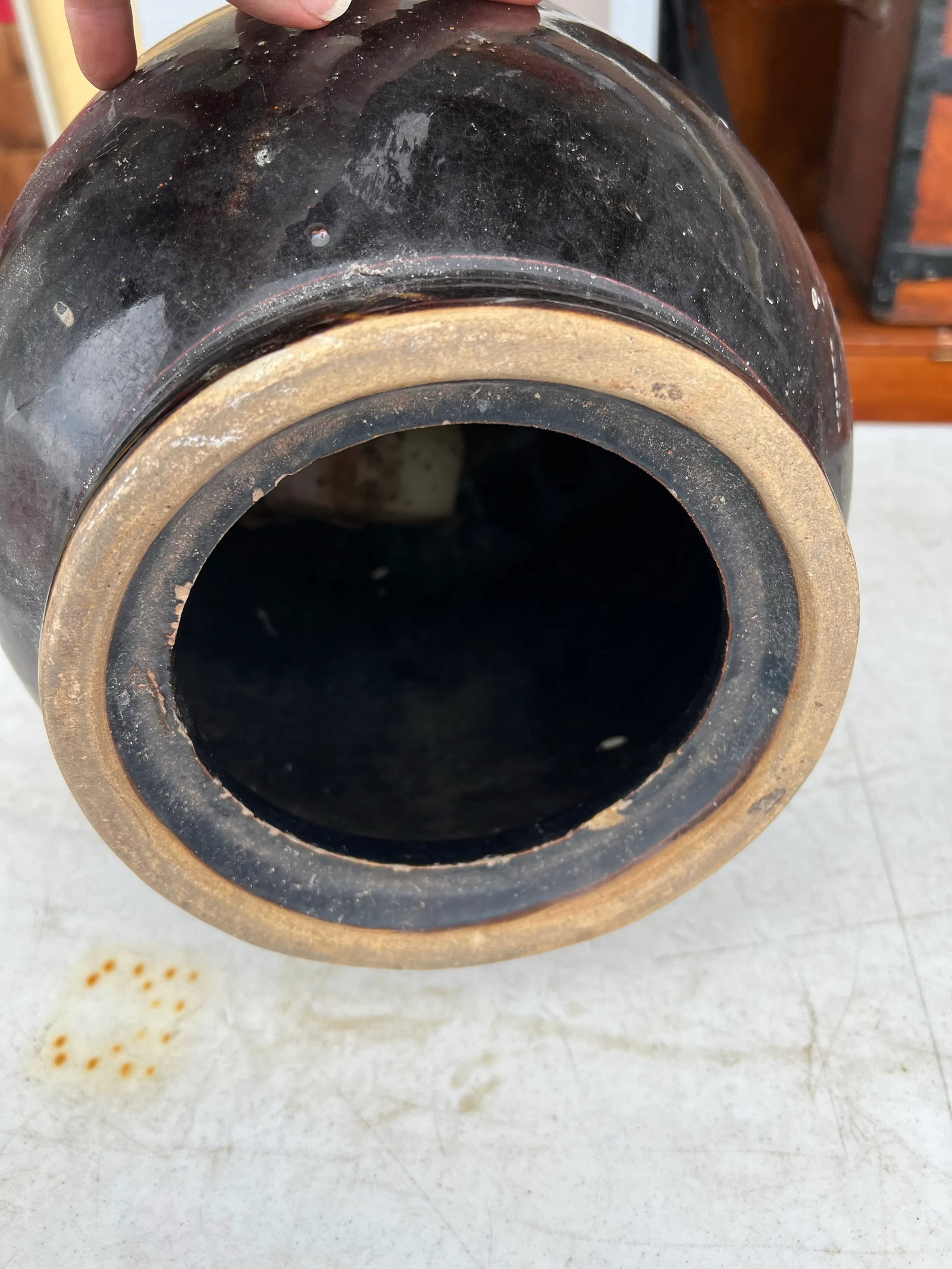 Antique Nelson McCoy 4 Gallon Stoneware Crock Jug - 6