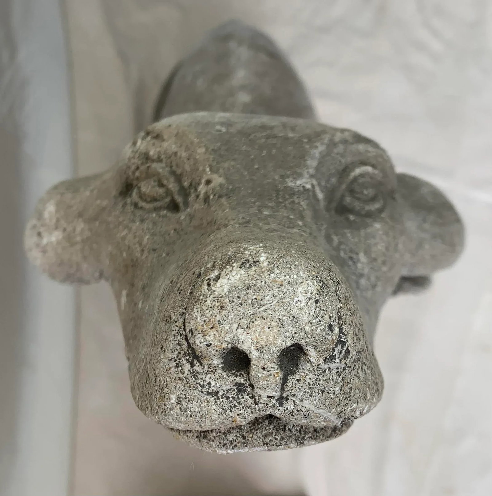 Vintage English Traditional Stone Dog Statues - Set of 2 - 6