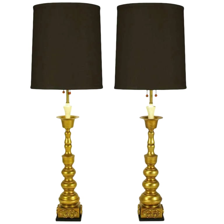 Marbro Gilt Baluster Form Table Lamps - a Pair (1 of 9)
