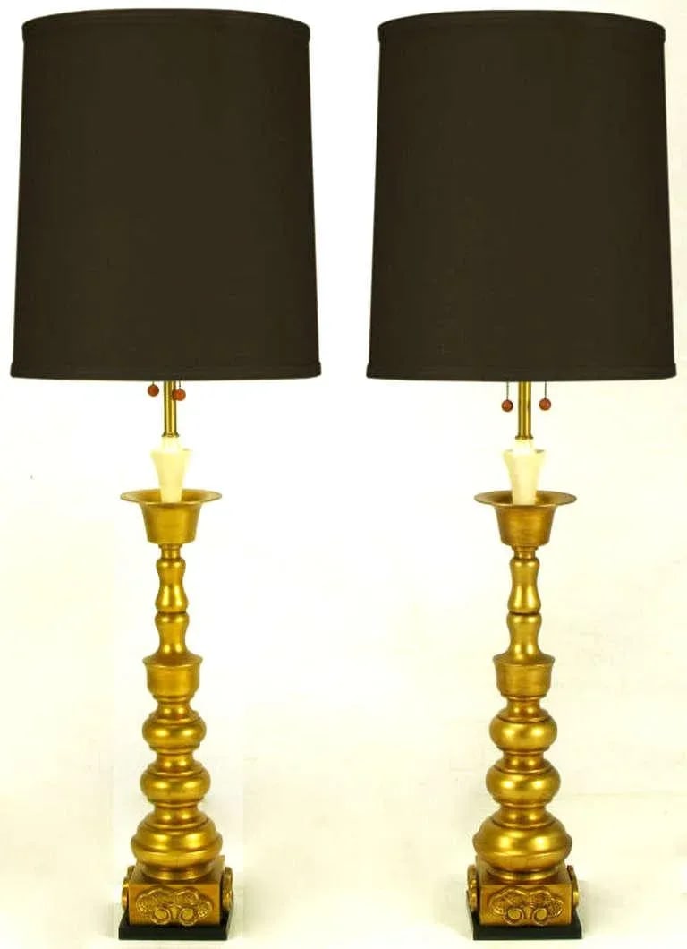 Marbro Gilt Baluster Form Table Lamps - a Pair - 2