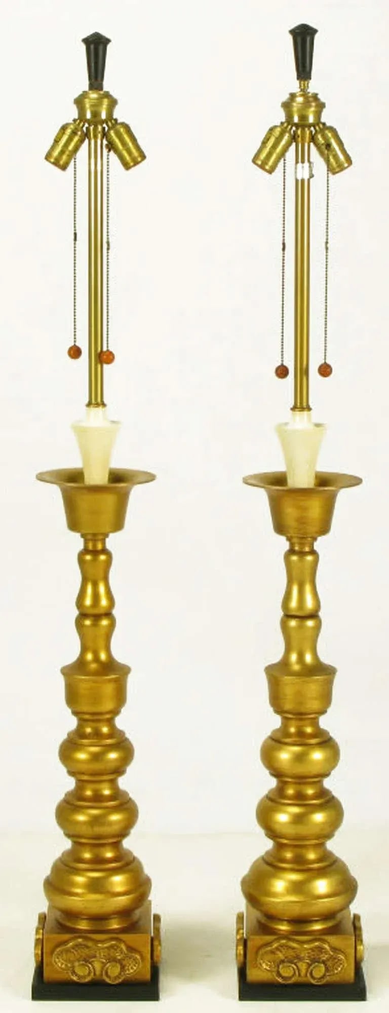 Marbro Gilt Baluster Form Table Lamps - a Pair - 3