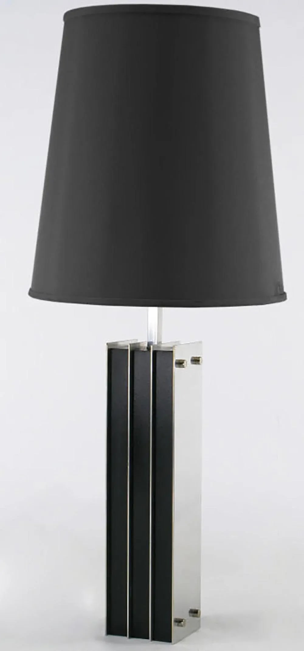 Laurel Lamp Chrome and Ebonized Oak Table Lamp - 2