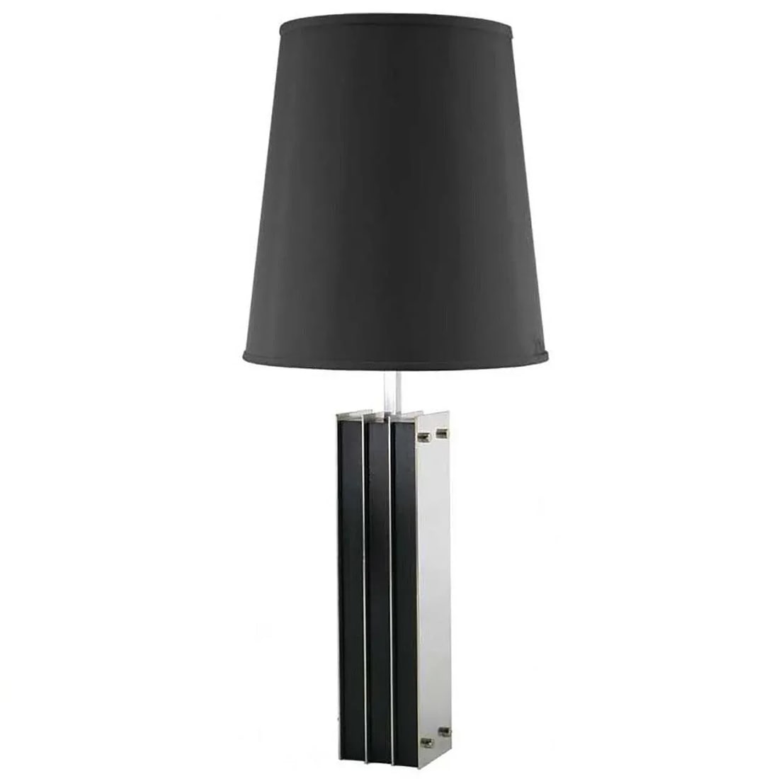 Laurel Lamp Chrome and Ebonized Oak Table Lamp - 6