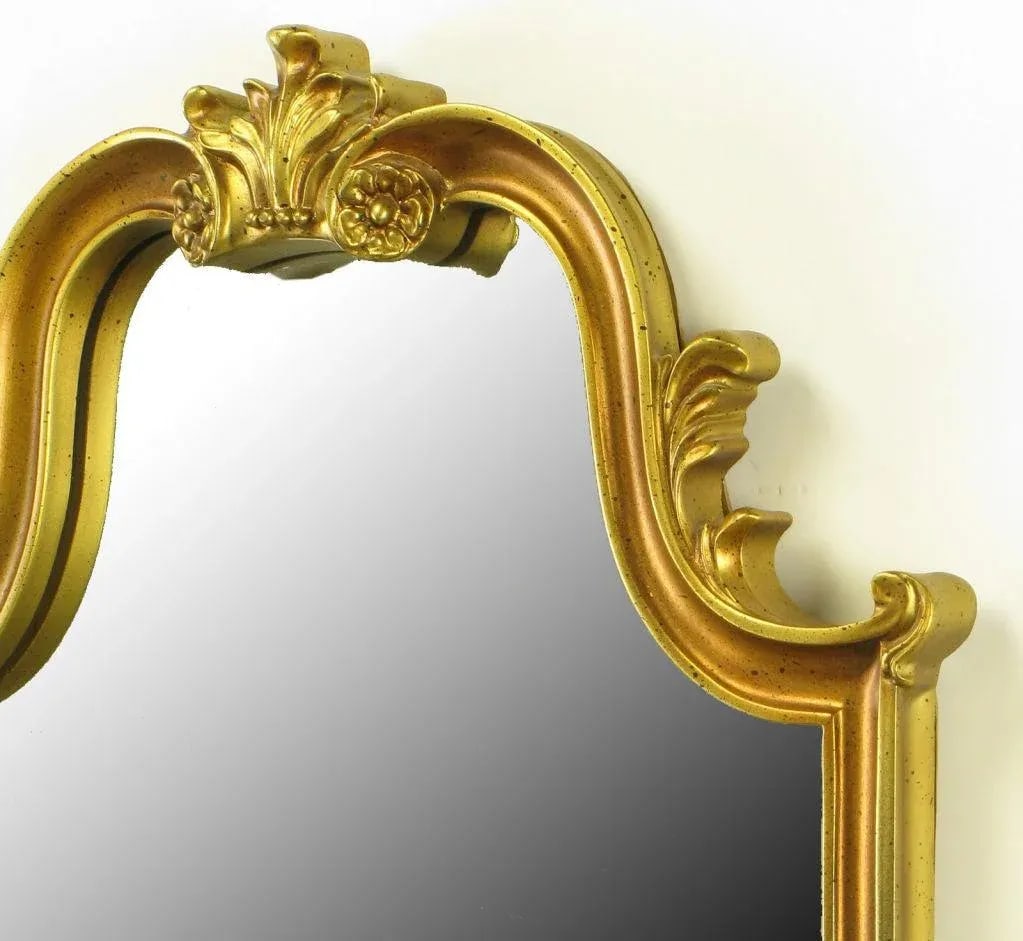 Gilt Composite Wood & Gesso Empire Style Wall Mirror - 5
