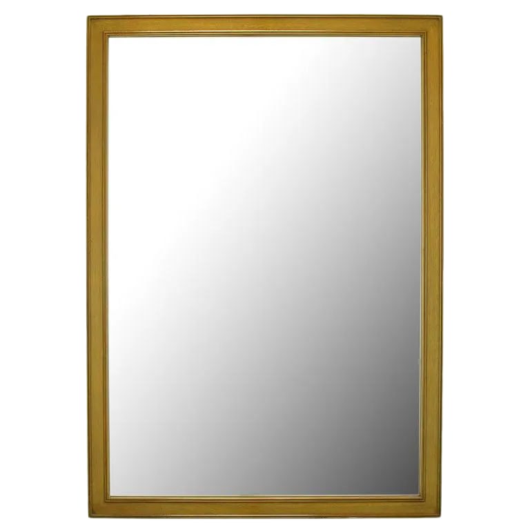 Parcel Gilt & Beaded Bleached Walnut Mirror: Simply detailed vertical mirror nearly four feet tall with two double beaded gilt borders on a bleached and glazed mahogany frame. Condition: Alterations: Original Condition Unaltered Imperfections: S