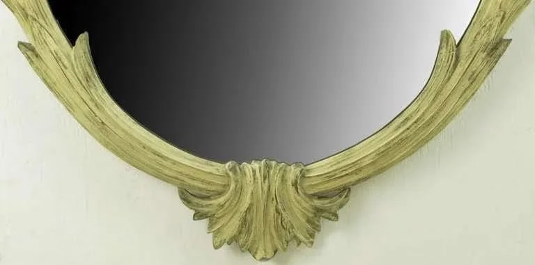 Hand-Carved French Regence Style Mirror With Gilt Ivory Glaze - 4