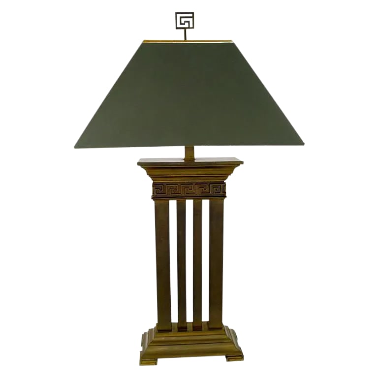 Greek Revival Bronze Columned Table Lamp (1 of 8)