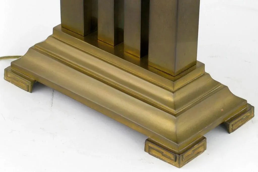 Greek Revival Bronze Columned Table Lamp - 5