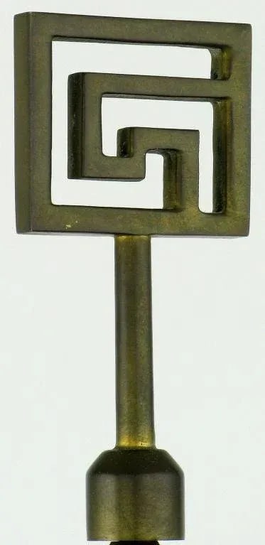Greek Revival Bronze Columned Table Lamp - 7