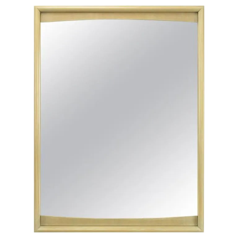 Bleached & Glazed Walnut Framed Tall Mirror: Unique tall mirror framed in bleached and white glazed walnut. See our listings for the other pieces from this distinctive line of bedroom furniture. Condition: Alterations: Original Condition