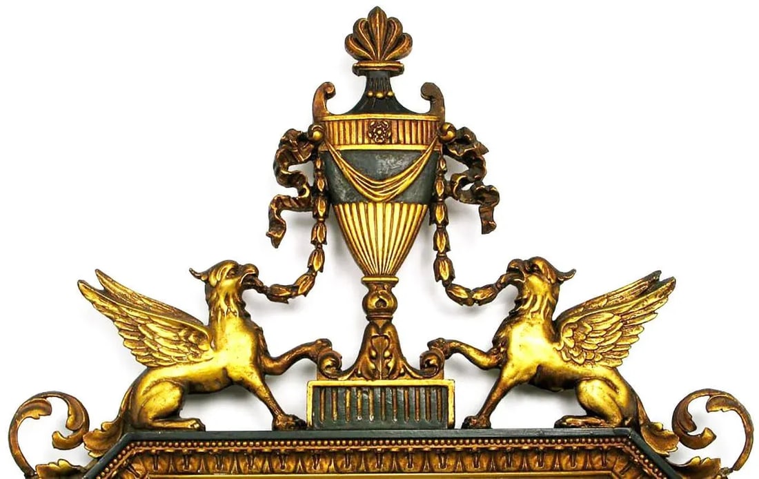 Parcel Gilt Carved Wood and Gesso Empire Mirror - 2