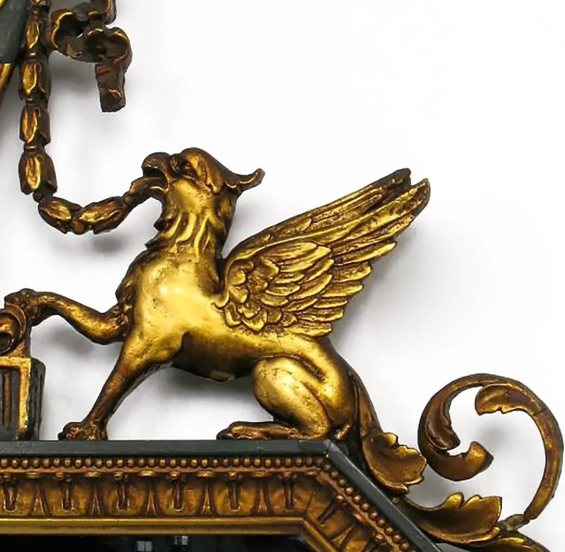Parcel Gilt Carved Wood and Gesso Empire Mirror - 5