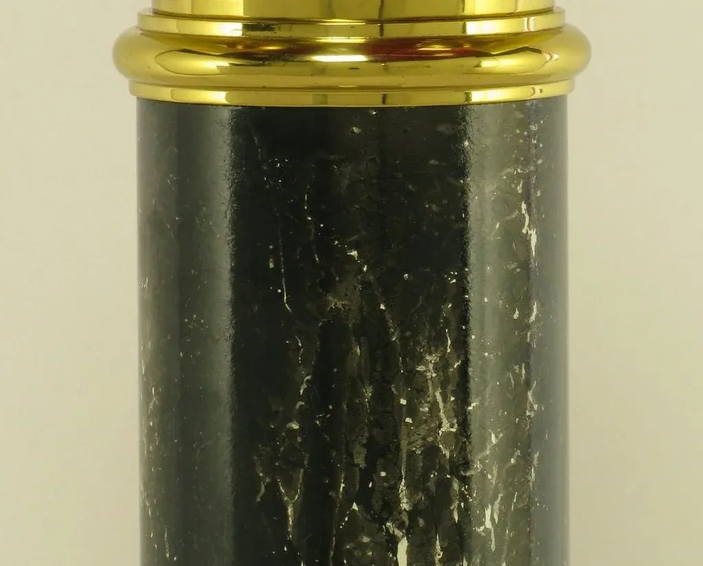 Overscale Ionic Column Table Lamps in Brass & Lucite - a Pair - 6