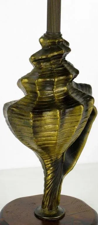 Cast Metal Conch Shell Table Lamp - 4