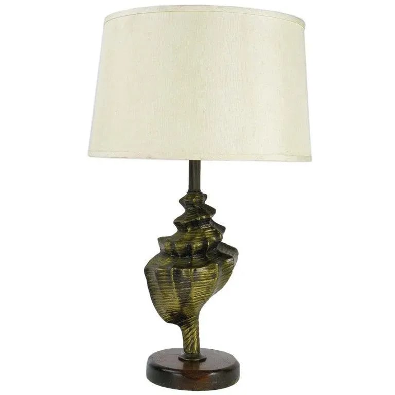 Cast Metal Conch Shell Table Lamp - 6